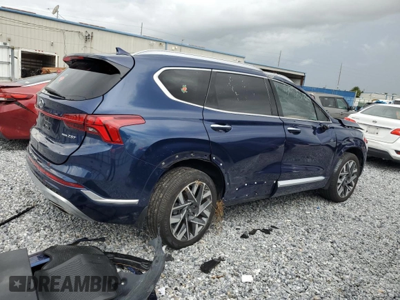 2021 Hyundai Santa Fe Calligraphy z VIN 5NMS5DAL1MH371927, wystawiony jako Copart lot #62935825 z przebiegiem 36 605 mil mil oraz Nie do naprawy • Non repairable. Historia ofert i sprzedaży dostępna na DreamBid. Obrazek 3.