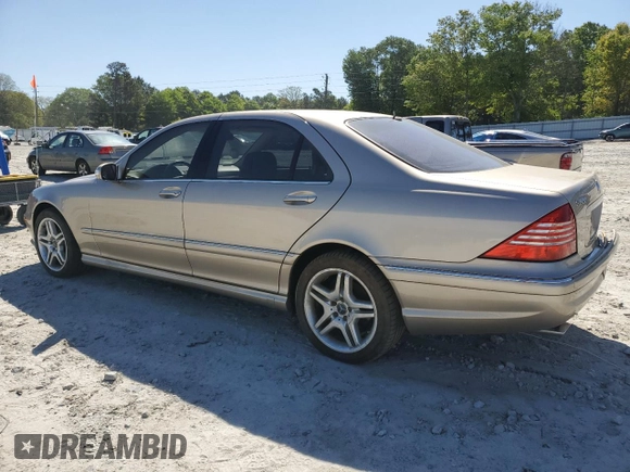 2006 Mercedes-Benz S 500 with VIN WDBNG75JX6A483736, listed as a Copart auction lot 53424695 with 86,999 mi miles and Salvage Title. Bid and sale history available at DreamBid. Image 2.