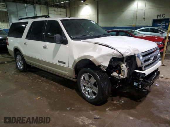 2008 Ford Expedition EL Eddie Bauer with VIN 1FMFK185X8LA73490, listed as a Copart auction lot 85985814 with 0 mi miles and Salvage Title. Bid and sale history available at carsss.com. Image 4.