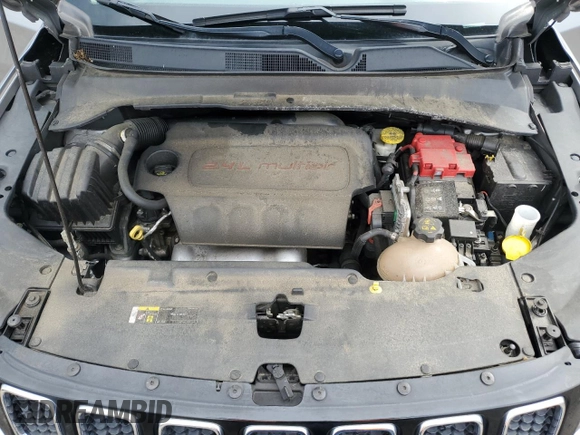 2019 Jeep Compass Altitude with VIN 3C4NJCBB8KT832713, listed as a Copart auction lot 57109145 with 129,695 mi miles and Salvage title. Bid and sale history available at DreamBid. Image 12.