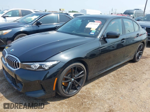 2023 BMW 3 Series 330i with VIN 3MW69FF09P8D39007, listed as a IAAI auction lot 42071643 with 24,781 mi miles and . Bid and sale history available at DreamBid. Image 2.