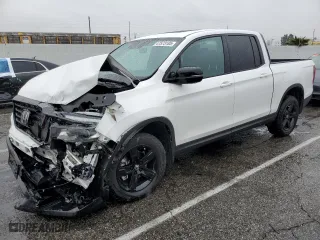 2023 Honda Ridgeline Black Edition with VIN 5FPYK3F85PB055204, listed as a Copart auction lot 47573185 with 7,062 mi miles and Salvage Title. Bid and sale history available at carsss.com. Image 1.