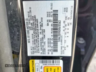 2016 Lincoln MKZ с VIN 3LN6L2G9XGR618563, выставлен на аукционе Copart как лот 65545825 с пробегом 120 537 миль миль и Списание • Salvage title. История ставок и продаж доступна на DreamBid. Изображение 12.