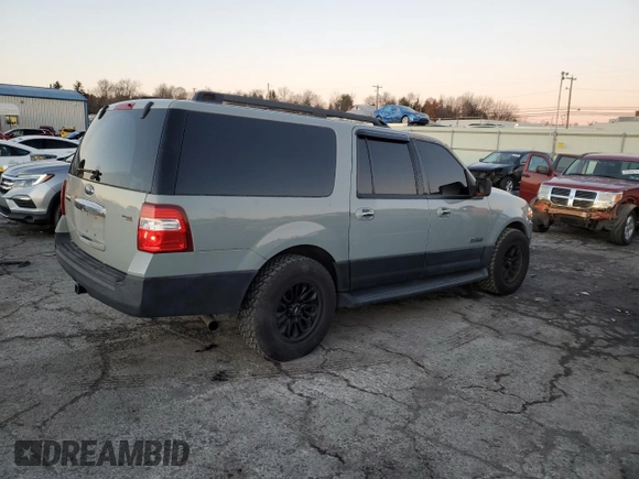 2007 Ford Expedition Max XLT with VIN 1FMFK16587LA37671, listed as a Copart auction lot 87729795 with 143,723 mi miles and Salvage title. Bid and sale history available at DreamBid. Image 3.