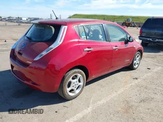 2012 Nissan LEAF SL with VIN JN1AZ0CPXCT025416, listed as a IAAI auction lot 42021742 with 61,301 mi miles. Bid and sale history available at carsss.com. Image 4.