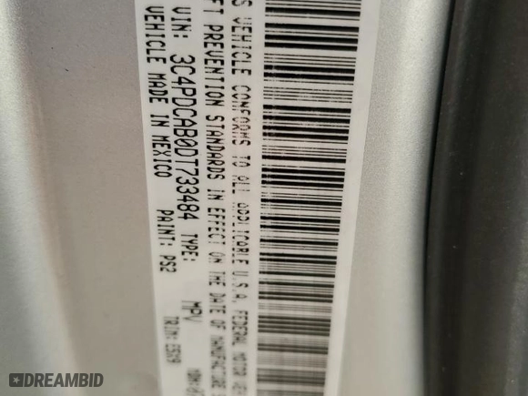 2013 Dodge Journey American Value Pkg with VIN 3C4PDCAB0DT733484, listed as a Copart auction lot 83822384 with 117,221 mi miles and Salvage Title. Bid and sale history available at carsss.com. Image 15.