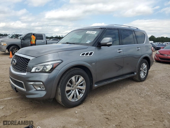 2016 Infiniti QX80 with VIN JN8AZ2NF7G9611575, listed as a Copart auction lot 62261044 with 120,151 mi miles and Salvage Title. Bid and sale history available at carsss.com. Image 1.