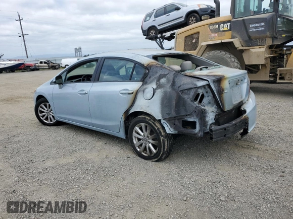 2012 Honda Civic EX with VIN 2HGFB2F86CH579963, listed as a Copart auction lot 53362995 with Not Provided miles and Non Repairable. Bid and sale history available at DreamBid. Image 2.
