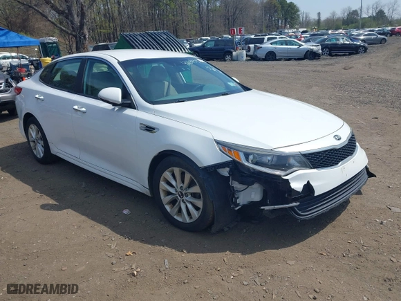 2017 Kia Optima LX with VIN 5XXGT4L35HG123998, listed as a IAAI auction lot 42106154 with 114,092 mi miles. Bid and sale history available at carsss.com. Image 1.
