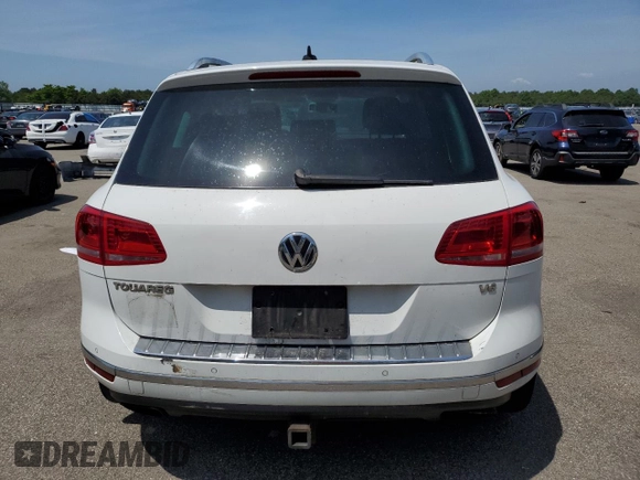 2016 Volkswagen Touareg Sport with VIN WVGEF9BPXGD010830, listed as a Copart auction lot 58663734 with 148,091 mi miles and Salvage Title. Bid and sale history available at DreamBid. Image 6.