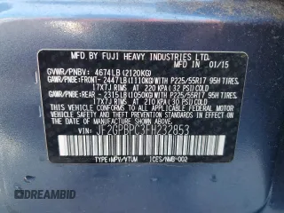 2015 Subaru Crosstrek Touring with VIN JF2GPBPC3FH232853, listed as a Copart auction lot 54689085 with 105,469 mi miles and Salvage title. Bid and sale history available at DreamBid. Image 14.