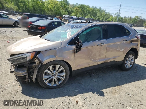 2020 Ford Edge Titanium with VIN 2FMPK3K90LBA24089, listed as a Copart auction lot 55048475 with 63,162 mi miles and Salvage title. Bid and sale history available at DreamBid. Image 1.
