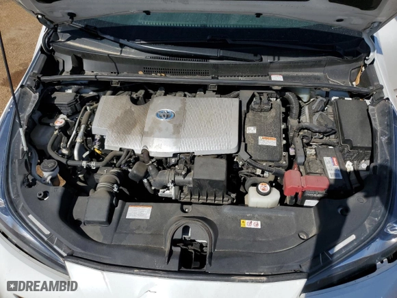2021 Toyota Prius L Eco with VIN JTDKAMFU7M3136038, listed as a Copart auction lot 48774605 with 0 mi miles and Salvage Title. Bid and sale history available at carsss.com. Image 11.