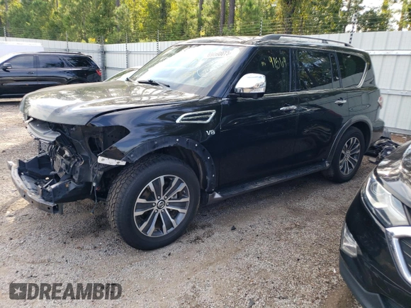 2019 Nissan Armada SL with VIN JN8AY2ND8K9092109, listed as a Copart auction lot 69060073 with 91,569 mi miles. Bid and sale history available at carsss.com. Image 1.