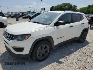 2020 Jeep Compass Sport with VIN 3C4NJCAB7LT256955, listed as a Copart auction lot 57062805 with 50,827 mi miles and Salvage title. Bid and sale history available at DreamBid. Image 1.