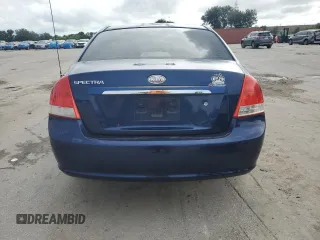 2007 Kia Spectra EX with VIN KNAFE121675438264, listed as a Copart auction lot 75255394 with 173,102 mi miles and Salvage Title. Bid and sale history available at carsss.com. Image 6.