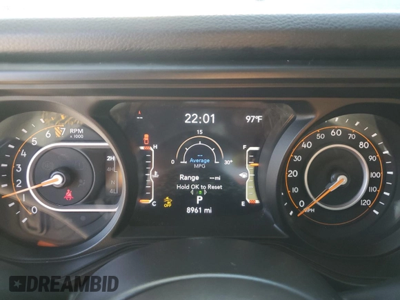 2024 Jeep Gladiator Willys с VIN 1C6HJTAG6RL107893, выставлен на аукционе Copart как лот 53328945 с пробегом 8 961 миль миль и Списание • Salvage title. История ставок и продаж доступна на DreamBid. Изображение 9.