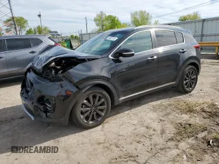2018 Kia Sportage EX with VIN KNDPN3AC9J7398389, listed as a Copart auction lot 55902125 with 154,786 mi miles and Salvage title. Bid and sale history available at DreamBid. Image 1.