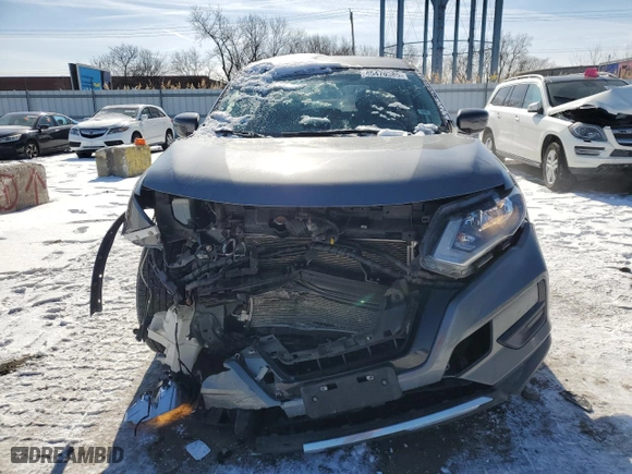 2017 Nissan Rogue S with VIN 5N1AT2MT9HC806906, listed as a Copart auction lot 45470385 with 122,040 mi miles and Salvage Title. Bid and sale history available at carsss.com. Image 5.