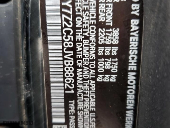 2018 BMW i3 with VIN WBY7Z2C58JVB88621, listed as a Copart auction lot 42405363 with 18,043 mi miles. Bid and sale history available at carsss.com. Image 13.