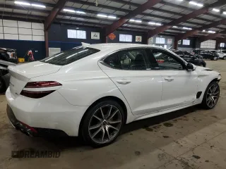 2023 Genesis G70 2.0T with VIN KMTG34TA5PU128224, listed as a Copart auction lot 82026383 with 7,311 mi miles and Salvage Title. Bid and sale history available at DreamBid. Image 3.