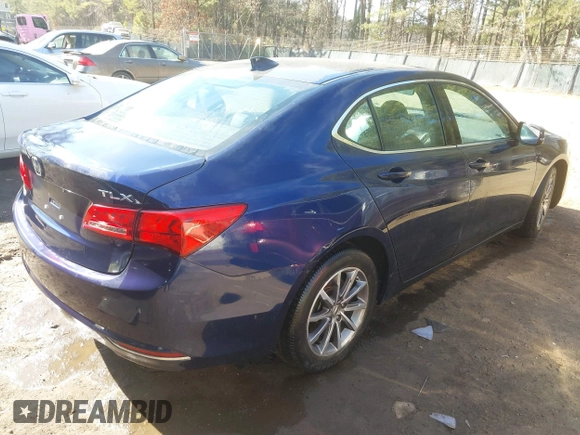 2020 Acura TLX w/Technology Pkg with VIN 19UUB1F53LA015337, listed as a IAAI auction lot 41427035 with 44,450 mi miles. Bid and sale history available at carsss.com. Image 4.