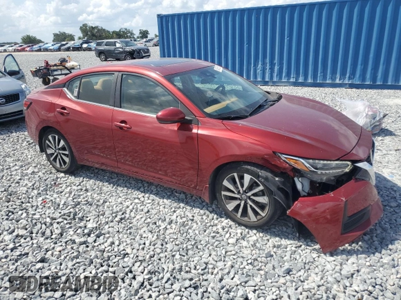 2020 Nissan Sentra SV with VIN 3N1AB8CV9LY306499, listed as a Copart auction lot 54952555 with 22,881 mi miles and Salvage Title. Bid and sale history available at DreamBid. Image 4.