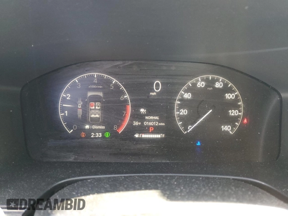 2023 Honda CR-V EX-L with VIN 2HKRS4H79PH418239, listed as a Copart auction lot 45498445 with 16,012 mi miles and Salvage Title. Bid and sale history available at carsss.com. Image 9.
