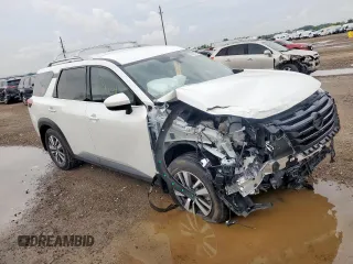 2024 Nissan Pathfinder SL with VIN 5N1DR3CA4RC309586, listed as a Copart auction lot 60313545 with 6,167 mi miles and Salvage title. Bid and sale history available at DreamBid. Image 4.