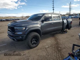 2021 Ram 1500 TRX with VIN 1C6SRFU98MN741605, listed as a Copart auction lot 84763114 with 40,065 mi miles and Salvage Title. Bid and sale history available at carsss.com. Image 1.