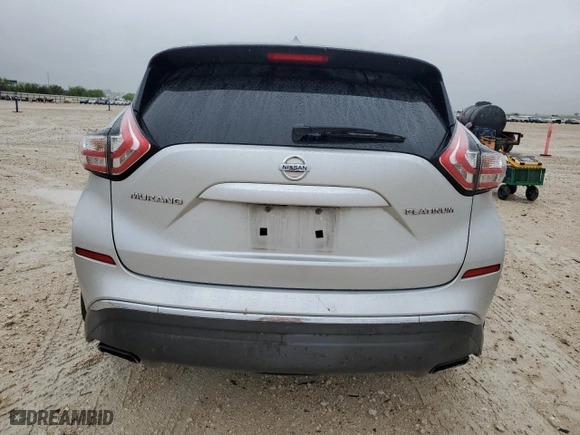 2015 Nissan Murano Platinum with VIN 5N1AZ2MG7FN200622, listed as a Copart auction lot 51164925 with 129,140 mi miles and Clean Title. Bid and sale history available at carsss.com. Image 6.