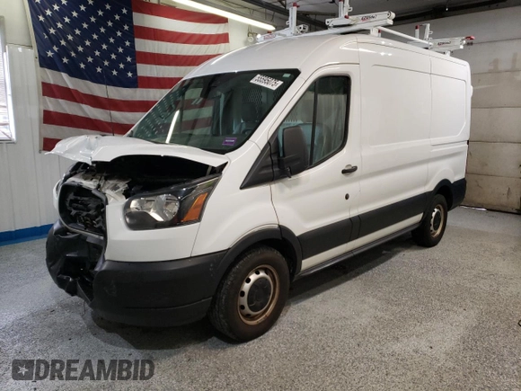 2019 Ford Transit with VIN 1FTYE1CM7KKA68876, listed as a Copart auction lot 55595075 with 90,838 mi miles and Salvage title. Bid and sale history available at DreamBid. Image 1.
