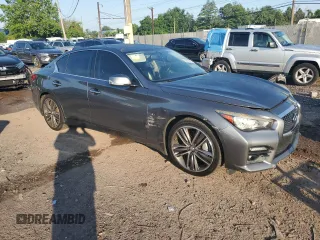 2015 Infiniti Q50 Sport with VIN JN1BV7AR2FM414563, listed as a Copart auction lot 62896535 with 133,924 mi miles and Salvage title. Bid and sale history available at DreamBid. Image 4.