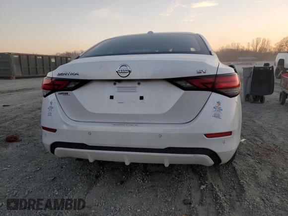 2022 Nissan Sentra SV with VIN 3N1AB8CV8NY317271, listed as a Copart auction lot 47178105 with 17,926 mi miles and Salvage Title. Bid and sale history available at carsss.com. Image 6.