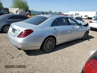 2018 Mercedes-Benz S with VIN WDDUG6EB7JA373919, listed as a Copart auction lot 52158955 with Not Provided miles and Salvage Title. Bid and sale history available at carsss.com. Image 3.