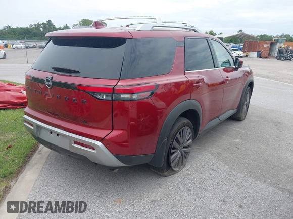 2024 Nissan Pathfinder SL z VIN 5N1DR3CB6RC230381, wystawiony jako IAAI lot #41201816 z przebiegiem 7 245 mil mil oraz . Historia ofert i sprzedaży dostępna na DreamBid. Obrazek 4.