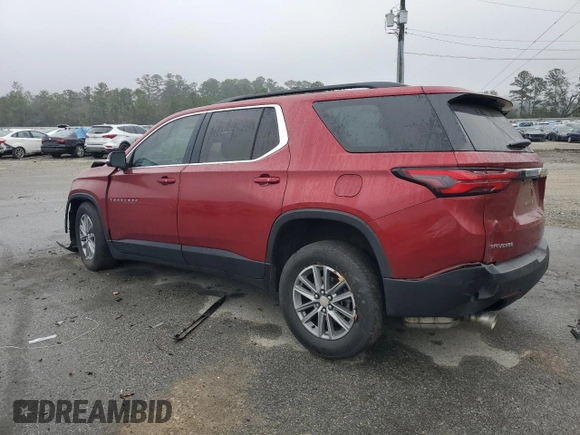 2022 Chevrolet Traverse LT Leather with VIN 1GNERHKW3NJ145246, listed as a Copart auction lot 44858215 with 75,606 mi miles and Salvage Title. Bid and sale history available at carsss.com. Image 2.