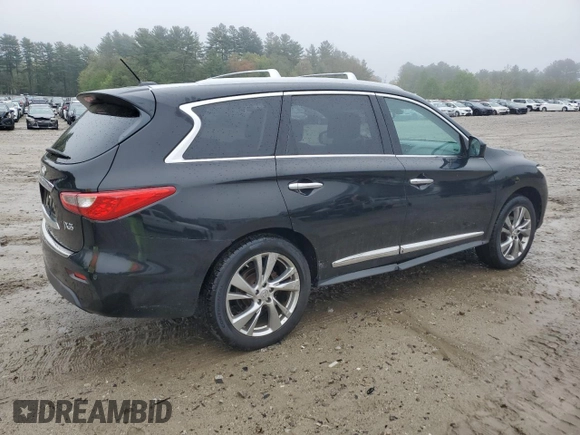 2013 Infiniti JX35 with VIN 5N1AL0MM3DC341546, listed as a Copart auction lot 55587155 with 128,846 mi miles and Clean Title. Bid and sale history available at DreamBid. Image 3.