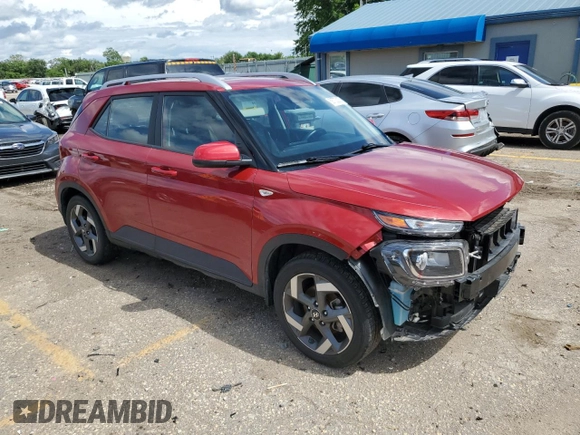 2022 Hyundai Venue SEL with VIN KMHRC8A37NU153413, listed as a Copart auction lot 58733005 with 15,365 mi miles and Salvage title. Bid and sale history available at DreamBid. Image 4.