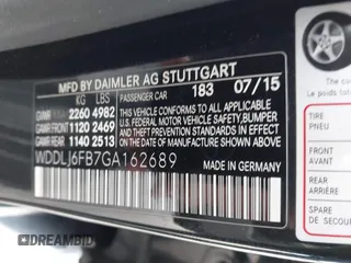 2016 Mercedes-Benz CLS with VIN WDDLJ6FB7GA162689, listed as a IAAI auction lot 41552389 with 90,380 mi miles. Bid and sale history available at carsss.com. Image 9.