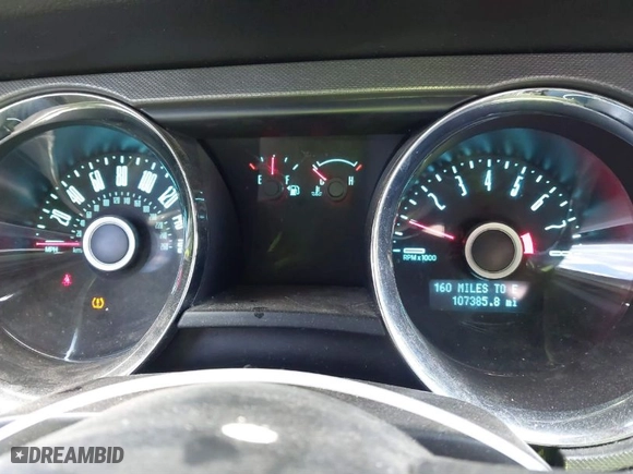 2014 Ford Mustang V6 with VIN 1ZVBP8AM8E5326253, listed as a IAAI auction lot 41399915 with 107,385 mi miles. Bid and sale history available at carsss.com. Image 7.