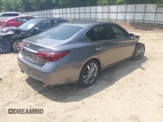 2019 Infiniti Q50 Luxe with VIN JN1EV7AP2KM518024, listed as a IAAI auction lot 42396562 with 72,030 mi miles and . Bid and sale history available at DreamBid. Image 4.