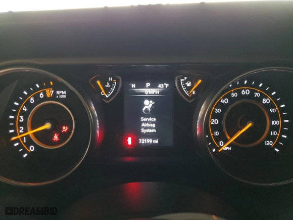 2018 Jeep Wrangler Unlimited Sport with VIN 1C4HJXDG1JW292157, listed as a Copart auction lot 84739254 with 72,199 mi miles and Salvage Title. Bid and sale history available at carsss.com. Image 9.