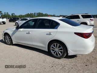2021 Infiniti Q50 Pure with VIN JN1EV7AP6MM701378, listed as a Copart auction lot 52133875 with 87,293 mi miles and Salvage Title. Bid and sale history available at DreamBid. Image 2.