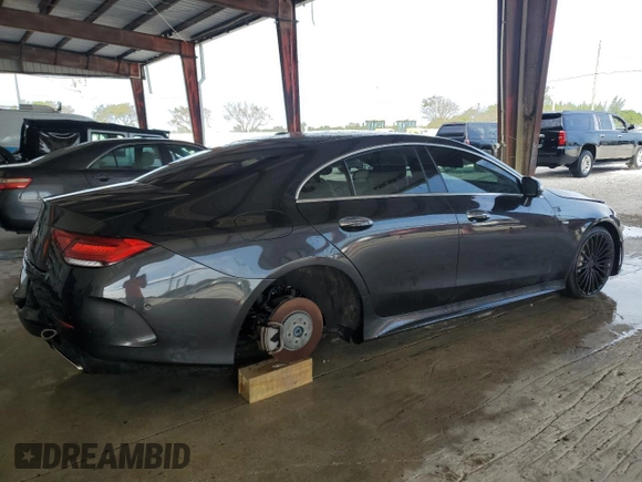 2019 Mercedes-Benz CLS with VIN WDD2J5JB7KA006996, listed as a Copart auction lot 81696554 with 0 mi miles and Salvage Title. Bid and sale history available at carsss.com. Image 3.