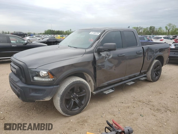 2021 Ram 1500 Classic Warlock with VIN 1C6RR7GT0MS514972, listed as a Copart auction lot 51106725 with 57,920 mi miles and Salvage Title. Bid and sale history available at carsss.com. Image 1.