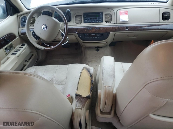 2010 Mercury Grand Marquis LS with VIN 2MEBM7FV7AX621990, listed as a Copart auction lot 45052595 with 98,388 mi miles and Salvage Title. Bid and sale history available at carsss.com. Image 8.