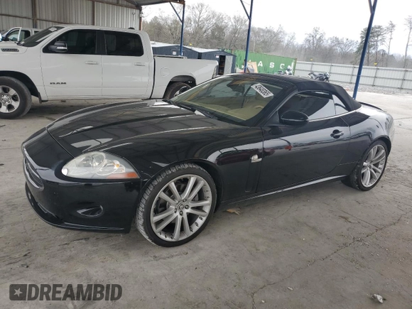 2007 Jaguar XK with VIN SAJDA44B575B06009, listed as a Copart auction lot 43648365 with 105,106 mi miles and Clean Title. Bid and sale history available at carsss.com. Image 1.