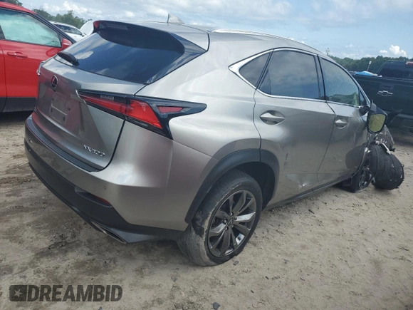 2020 Lexus NX 300 F Sport with VIN JTJSARBZ7L2162400, listed as a Copart auction lot 62706025 with 49,303 mi miles and Non repairable. Bid and sale history available at DreamBid. Image 3.