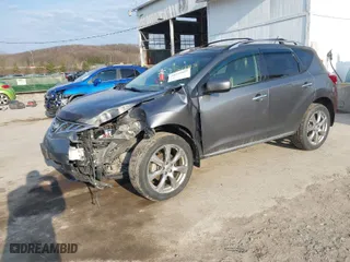 2013 Nissan Murano SL with VIN JN8AZ1MW5DW305483, listed as a IAAI auction lot 41754283 with 114,701 mi miles. Bid and sale history available at carsss.com. Image 2.